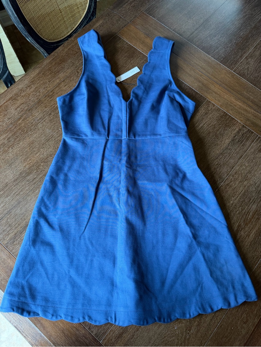 Ark & Co Blue Scallop V-Neck Women's Dress